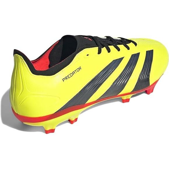 NWT adidas Unisex Predator League Firm Ground Sneaker,Yellow/Black/Red-7.5 Men main image 4